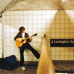 Art Photo Subway Busker New York City Photograph Vintage Style 80s Print Urban Wall Art