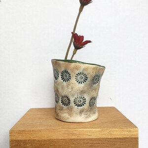 Handmade Ceramic Pinch Pot or Bud Vase Vintage Style Rustic and Primitive