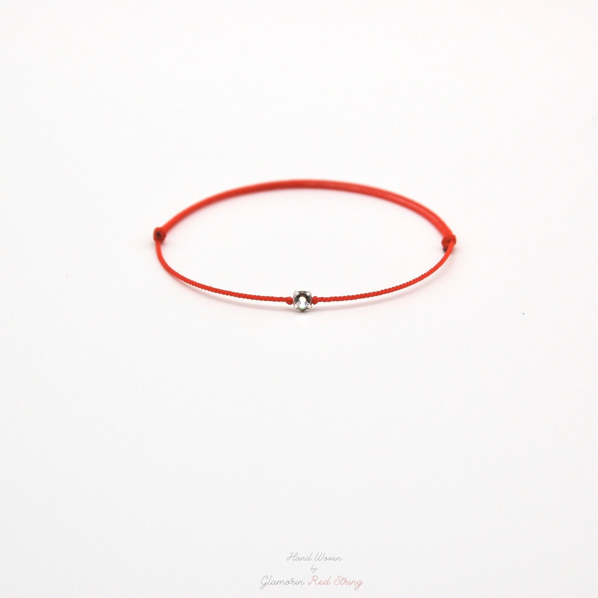 Red String Bracelet Preciosa Crystal Ultra Thin Fate Good Luck Chinese Knot  Kabbala Macrame Tread Cord
