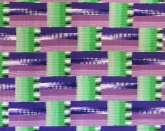 Tunisian Crocheted Basket Weave QUILT-LQQK afghan in green and purple