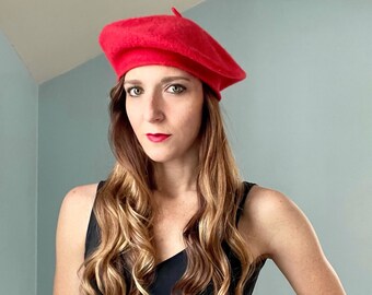 Cherry Beret | Etsy New Zealand