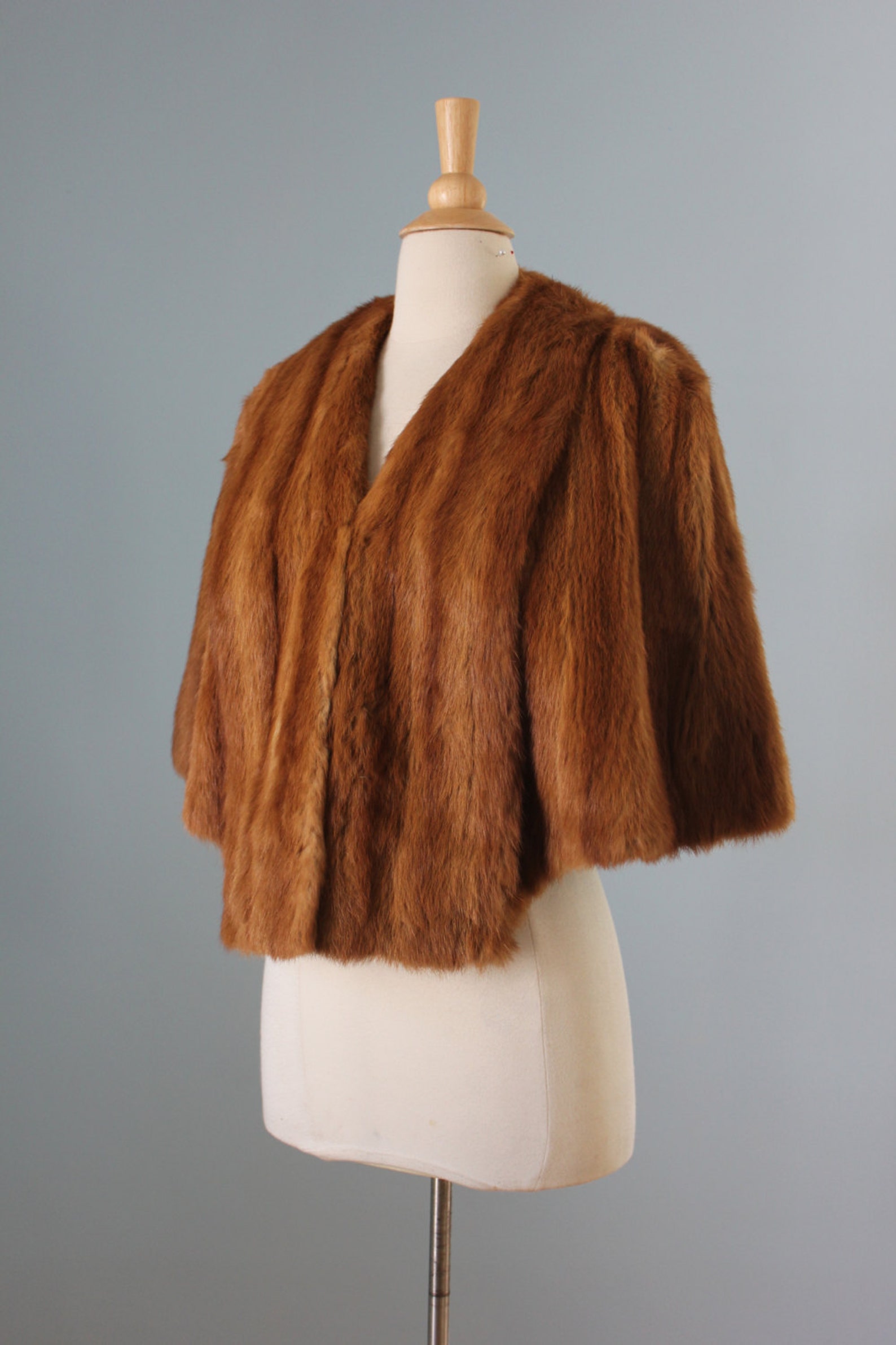 SALE 1940s Mink Stole / 40s Brown Mink Shawl / Agnes Fur Etsy UK