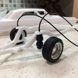 REAL Working Micro Air Suspension Kit 1/25 1/24 for Scale Diecast cars, Plastic Model Cars, Smallest Air Suspension Kit