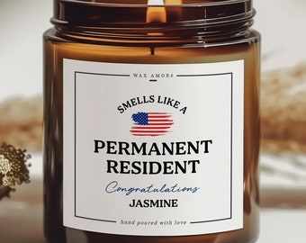 Personalized Permanent Resident Gift, Gift For New Citizen, Citizenship Gift, American Citizen Gift, New US Resident, US Citizen