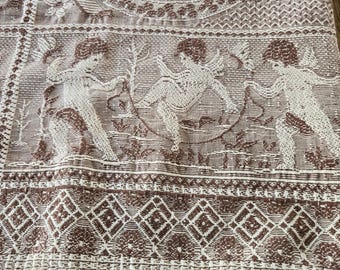 Vintage Peruvian Tapestry: Hand Woven Bedspread, Tablecloth, Wall Hanging