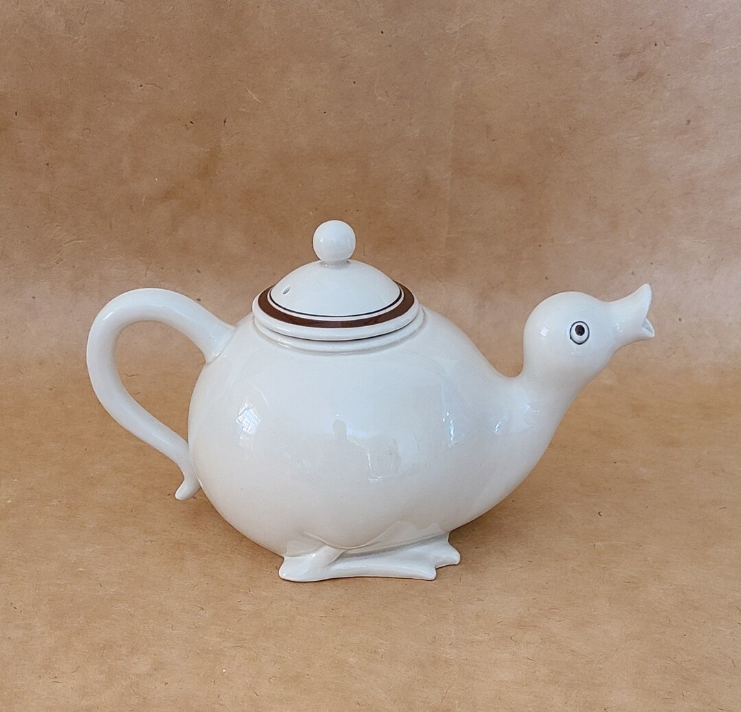 Vintage Duck Teapot 70s Fritz & Floyd Retro Cottage Animals Etsy