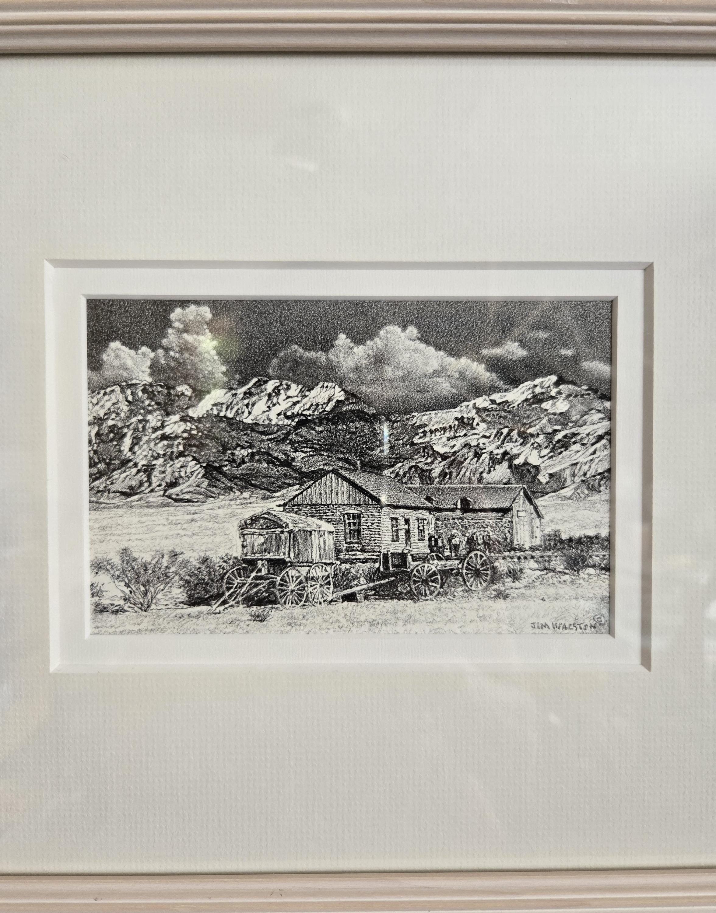 Original Art Lithograph Signed Jim Walston Framed Litho Colorado