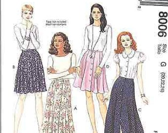 Eingrifftaschen McCalls Schnittmuster M8006 Hose gerades Bein