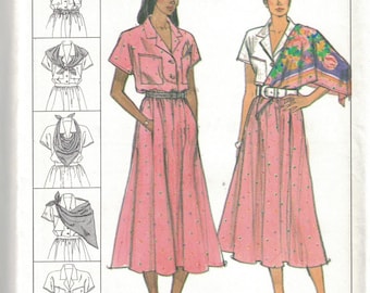 Blouse and Scarf 6 to 14 Sewing Pattern Simplicity 9199 Misses/' Skirt