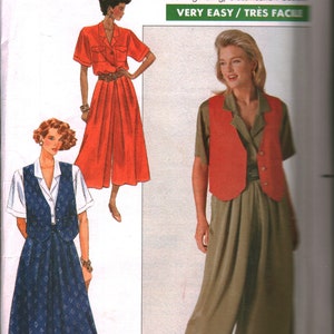 4894 UNCUT Vintage Butterick Sewing Pattern Misses Shirt Culottes Vest OOP