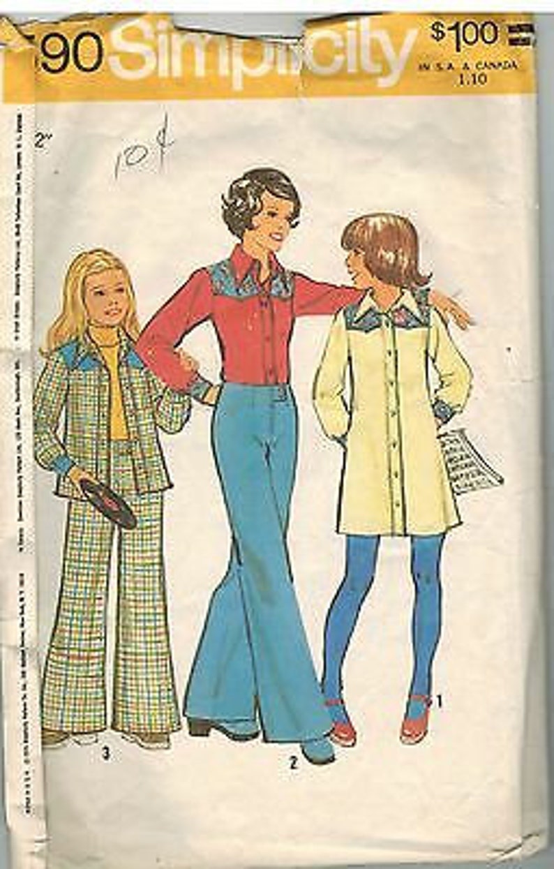 UNCUT VIntage Simplicity SEWING Pattern 7019 Girls Dress Pants Top Shorts OOP FF
