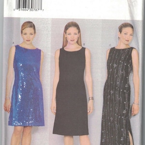 6375 UNCUT Vintage Butterick SEWING Pattern Misses Fitted Lined A Line Dress OOP