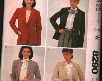 8290 UNCUT Vintage McCalls Patrón de costura Pierde la costura de la chaqueta