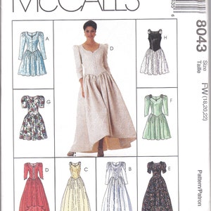 8043 Vintage McCalls SEWING Pattern Misses Evening Prom Abito Formale Abito UNCUT