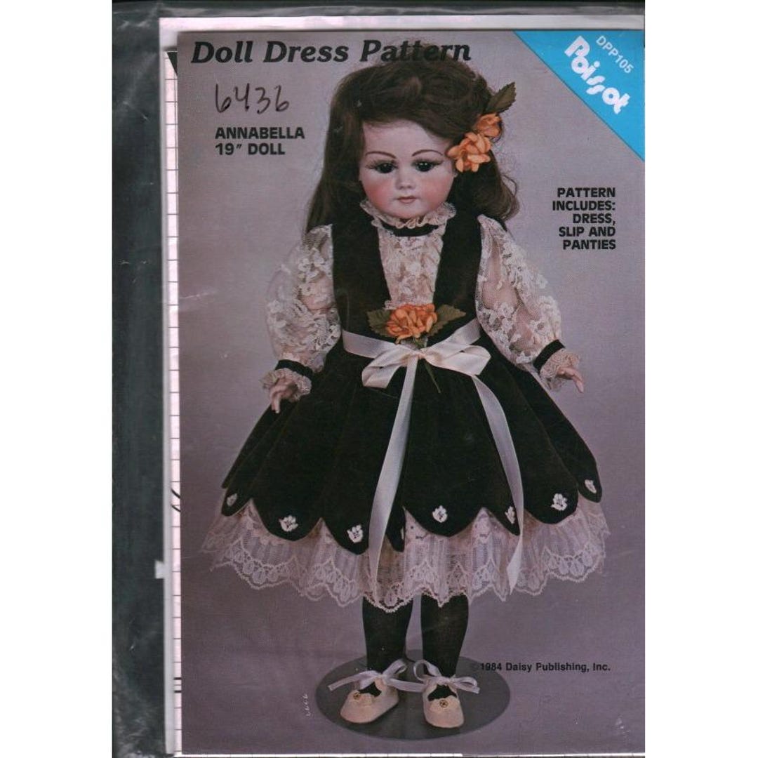 Vintage 1984 Poirot Annabella 19 Doll Dress Pattern DPP105 Daisy ...