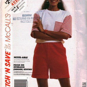 4220 UNCUT Vintage McCalls Sewing Pattern Misses Top Shorts FF