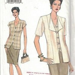9008 UNCUT Vogue Sewing Pattern Misses Loose Fitting Jacket Top Skirt Career OOP