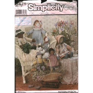 Simplicity 8471 Lillian August Cloth Dolls and Clothes Sewing Pattern Vintage