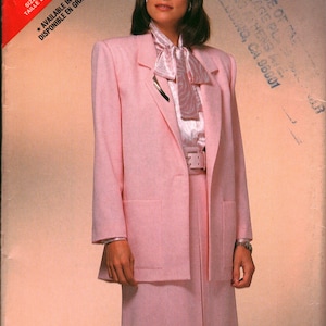 5817 UNCUT Vintage Butterick SEWING Pattern Misses&#39; Jacket Skirt ff OOP