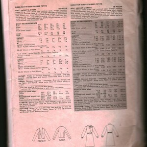 4051 Butterick Vintage SEWING Pattern Misses' Jacket Dress OOP - Etsy