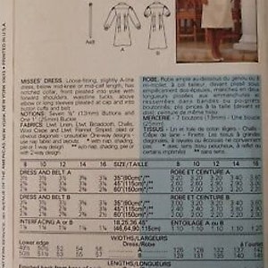 6585 Vintage Butterick SEWING Pattern Misses Loose Fitting A Line Dress ...