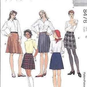 8476 Vintage McCalls SEWING Patrón Misses Falda Plisada Casual sin cortar oop nuevo ff