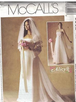 3502 UNCUT McCalls Pattern Alicyn Excl. Bridal Gown Wedding Vintage SEWING OOP