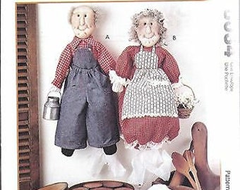 8034 UNCUT Vintage McCalls Pattern Artigianato Casa Decorazione 21" Borsa Lady Man OOP