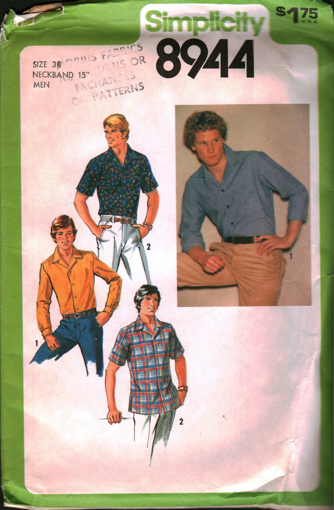 8944 Simplicity Vintage SEWING Pattern Mens Shirt OOP - Etsy