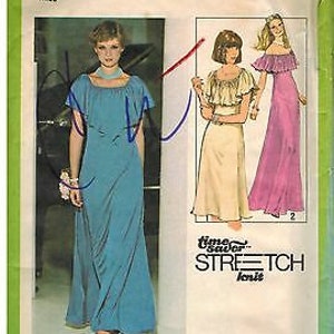8419 Vintage Simplicity Sewing Pattern Misses Pullover Dress Stretch Knit OOP