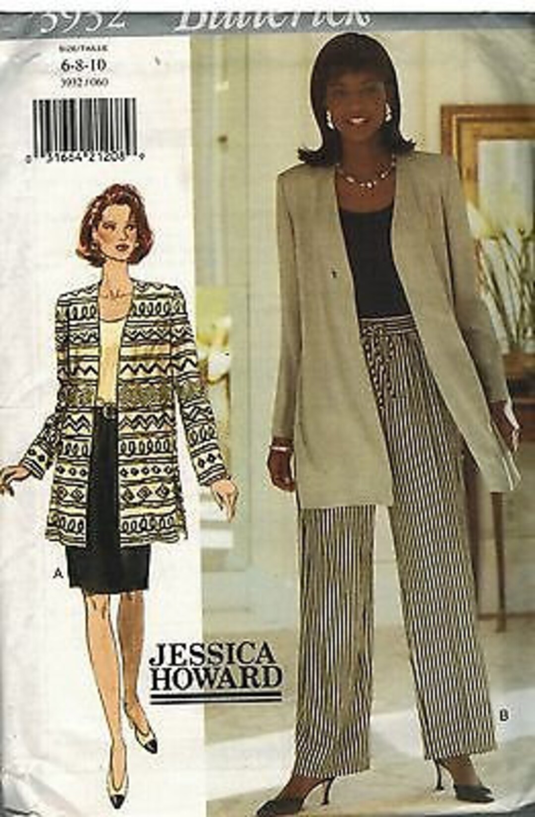 3932 UNCUT Butterick SEWING Pattern Misses Jacket Top Skirt Pants ...