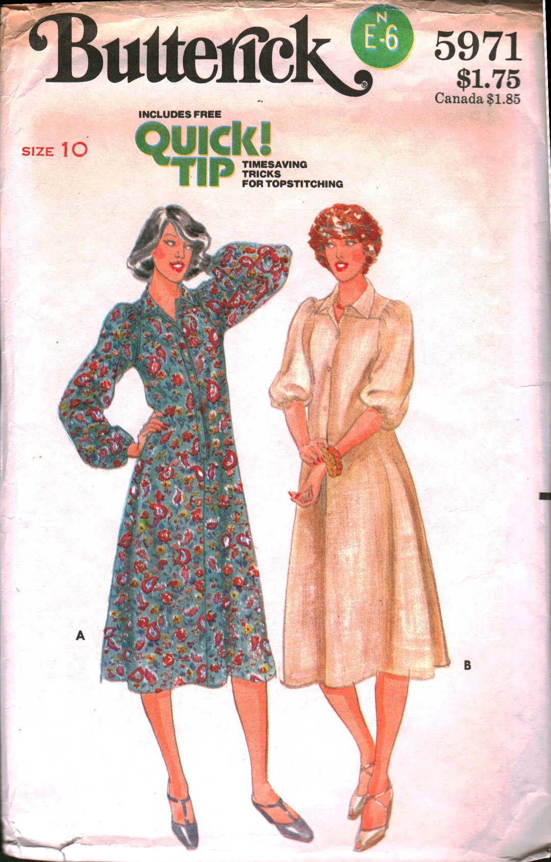 5971 Butterick Vintage SEWING Pattern Misses Dress OOP - Etsy