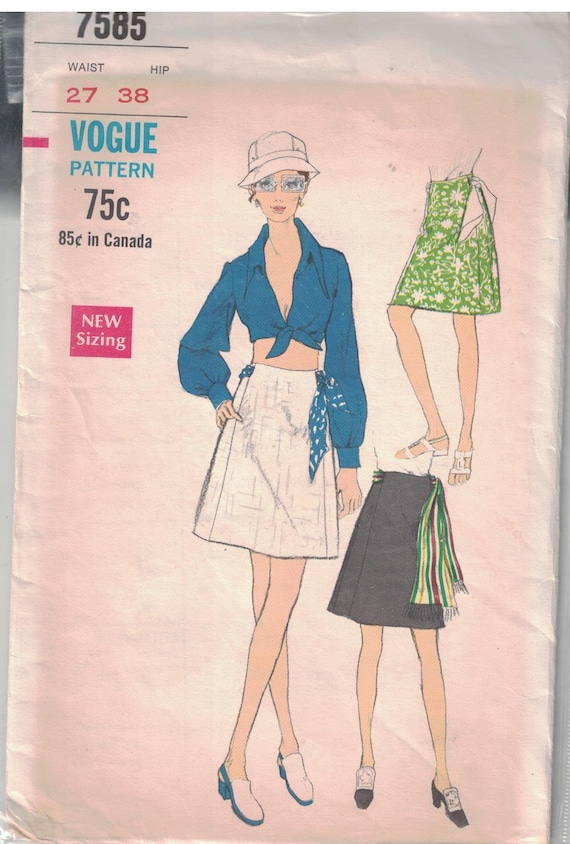 7585 Vintage Vogue Sewing Pattern Misses A Line Skirt 27