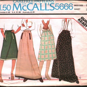 5666 McCalls SEWING Pattern Misses Skirts OOP