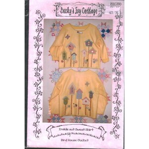 Jaqueta Beckys Ivy Cottage Bird House com estampa do avesso, modelo 6225 vintage