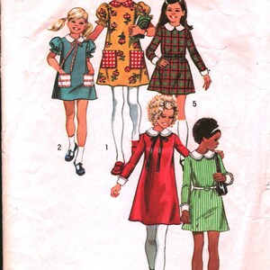 5166 Vintage Simplicity Muster Mädchen 1970er Jahre Zeltkleid SEWING CUT 12