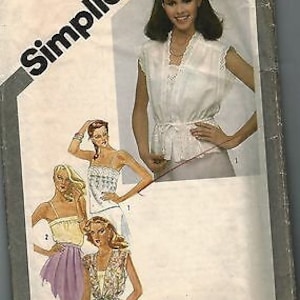 9971 Vintage Simplicity Sewing Pattern Misses Pullover Camisole Unlined Jacket