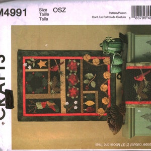 4991 UNCUT Sewing McCalls Craft Pattern Wall Hanging Table Runner OOP