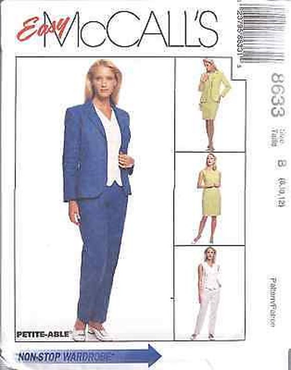 8766 UNCUT Vintage McCalls SEWING Pattern Misses Boxy Vest Pull on Pants OOP SEW