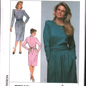 9359 VINTAGE Einfachheit SEWING Muster Misses Kleid Cummerbund Uncut oop nähen ff