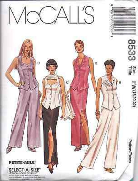 Patron De Couture McCalls Armoire D'été - Robe, Jupe, Pantalon, Tailles 6 à 14