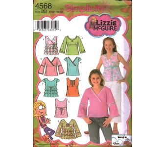 Simplicity 4568 Lizzie McGuire Disney Girls Plus Tops Sewing Pattern Size 8-16.5