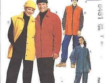 8481 UNCUT Vintage McCalls SEWING Pattern unisex Shirt-Jacket Men Misses oop new