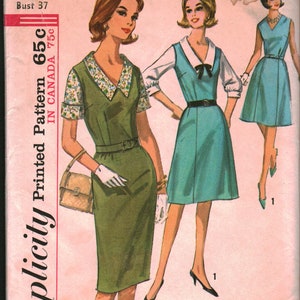 5890 Vintage Einfachheit Muster Misses Kleid Pullover SEWING UNCUT 16.5
