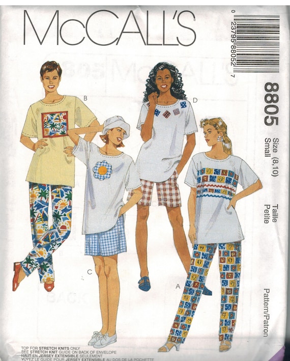 8805 Vintage McCalls SEWING Pattern Misses Top Pants Casual VTG UNCUT OOP FF SEW