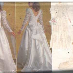 3239 Vintage Butterick Schnittmuster elegante Braut Kleid Kleid Braut UNCUT