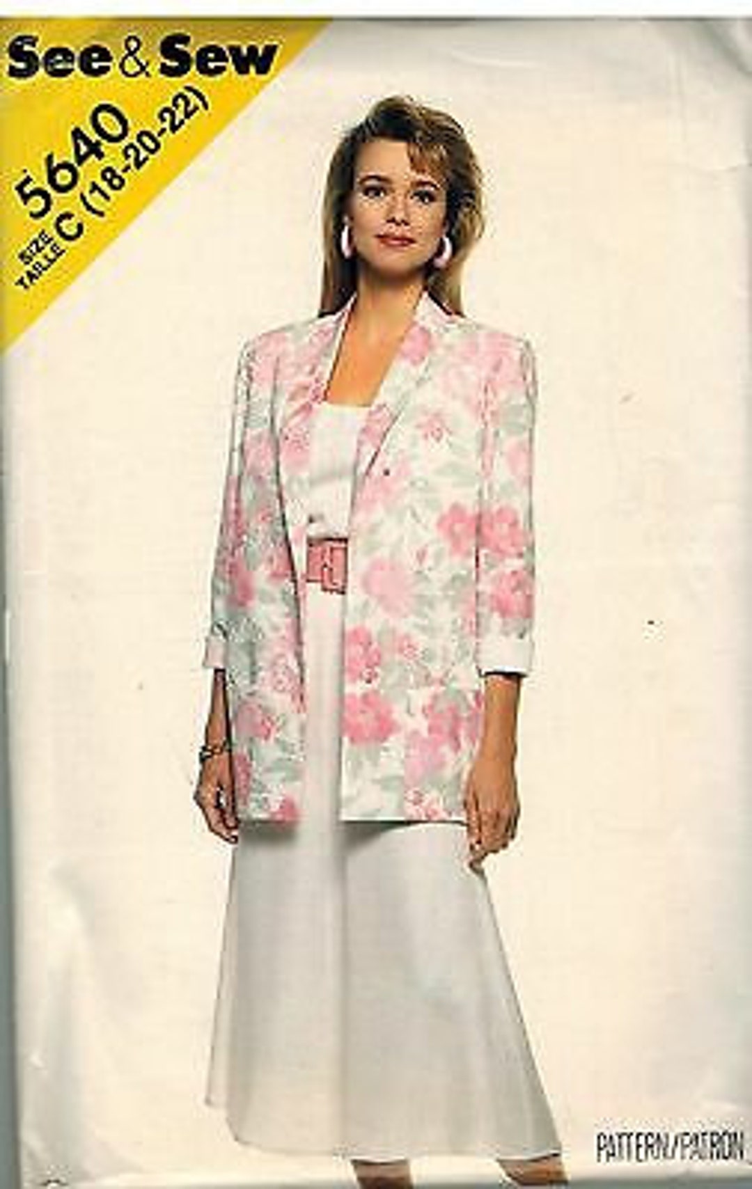 5640 Vintage Butterick SEWING Pattern Misses Loose Fitting Jacket Top ...