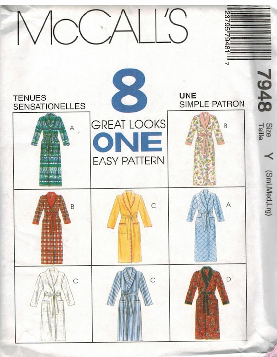 8279 UNCUT Vintage McCalls SEWING Pattern Misses Loose Fitting Jumper 8 Looks FF