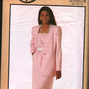 9484 Vintage simplicidad costura patrón se pierde vestido forrado chaqueta sin cortar oop coser ff
