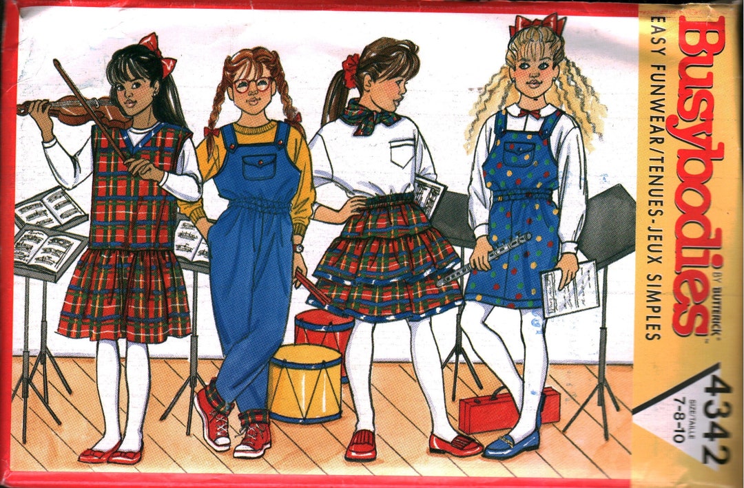 4342 Pattern 4342 UNCUT Vintage Butterick SEWING Pattern Girls' Jumper Jumpsuit ...